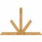 Ekena Millwork Saratoga Rough Sawn Timber Gable Bracket, Western Red Cedar, 96"W x 64"H x 6"D x 6"F, 16/12 Pitch GBW096X64X0606SAR00RWR - alternate 1